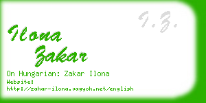 ilona zakar business card